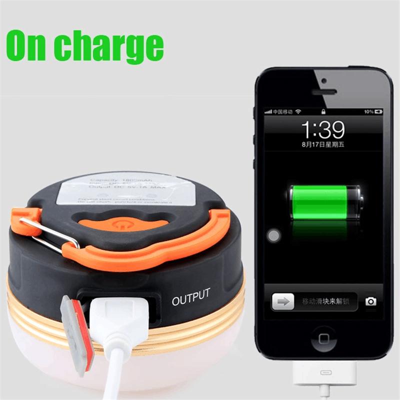 Mini Portable 3W LED Waterproof USB Rechargeable Camping Light