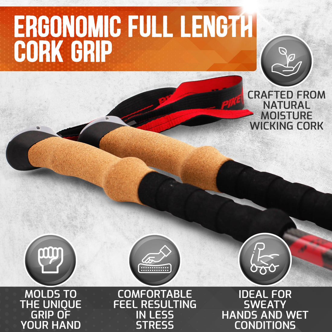 Pike Trail Carbon Fiber Trekking Poles – Lightweight, Adjustable Hiking Poles for Every Adventure