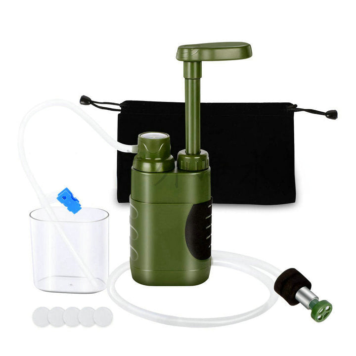 Portable 3-Stage Outdoor Water Filter Pump Hiking Camping
