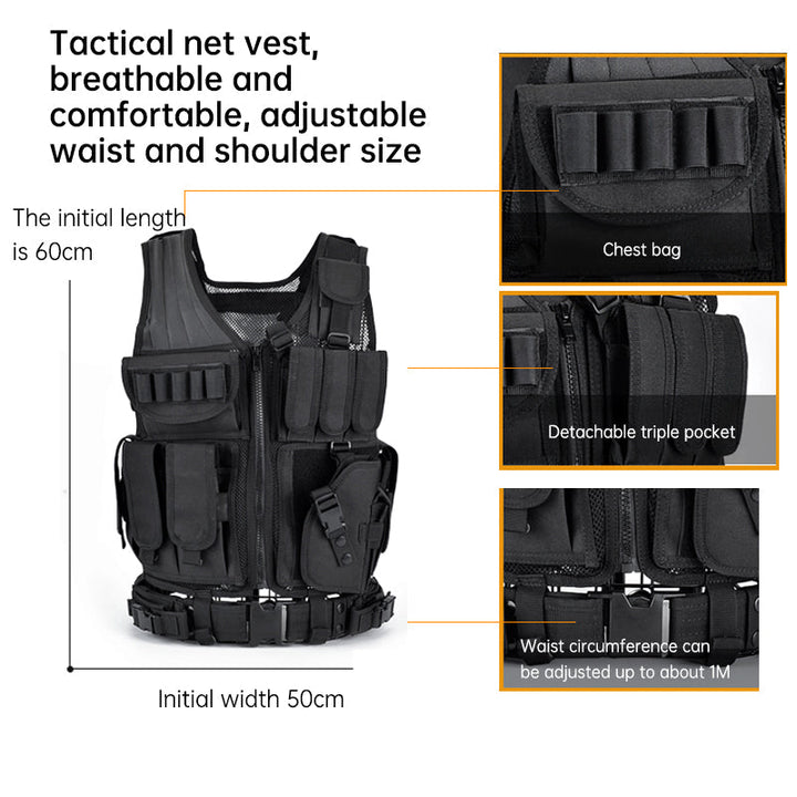 Outdoor Multi-Pocket Camouflage Training Utility Vest