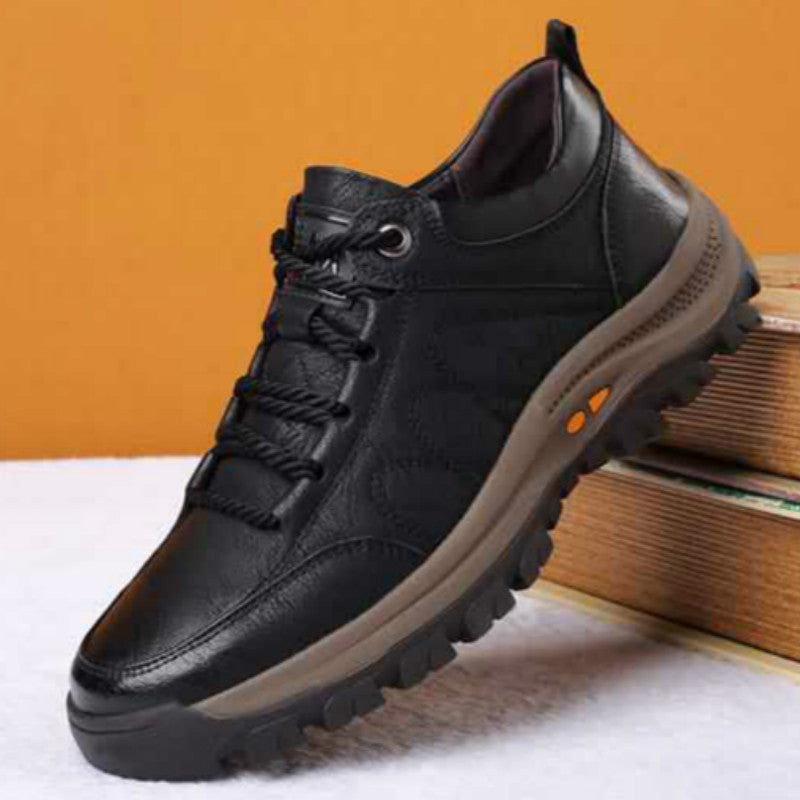 Casual Leather Outdoor Hiking Shoes Comfortable Walking Footwear