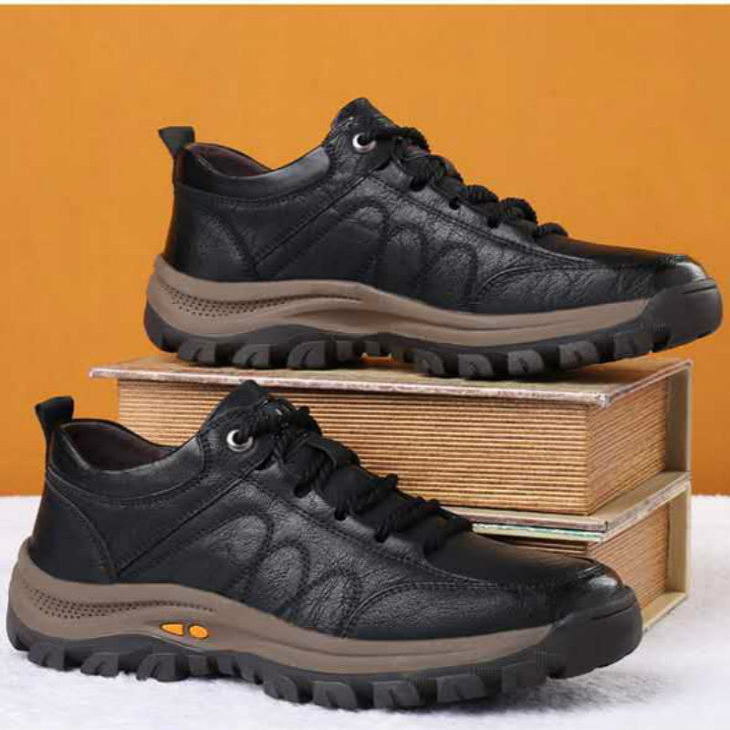 Casual Leather Outdoor Hiking Shoes Comfortable Walking Footwear