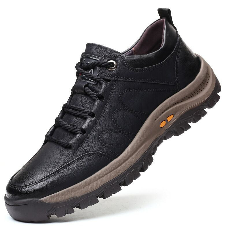 Casual Leather Outdoor Hiking Shoes Comfortable Walking Footwear