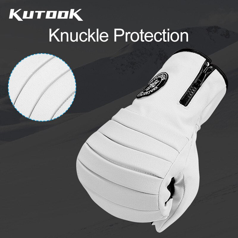 Winter Ski Mittens Waterproof Windproof Thermal Gloves