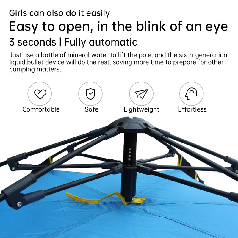 Quick Deploy Green White Outdoor Camping Tent
