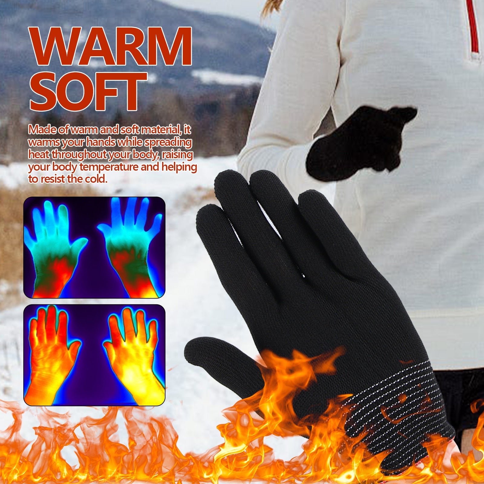 Nylon Winter Gloves For Outdoor Sports Activities