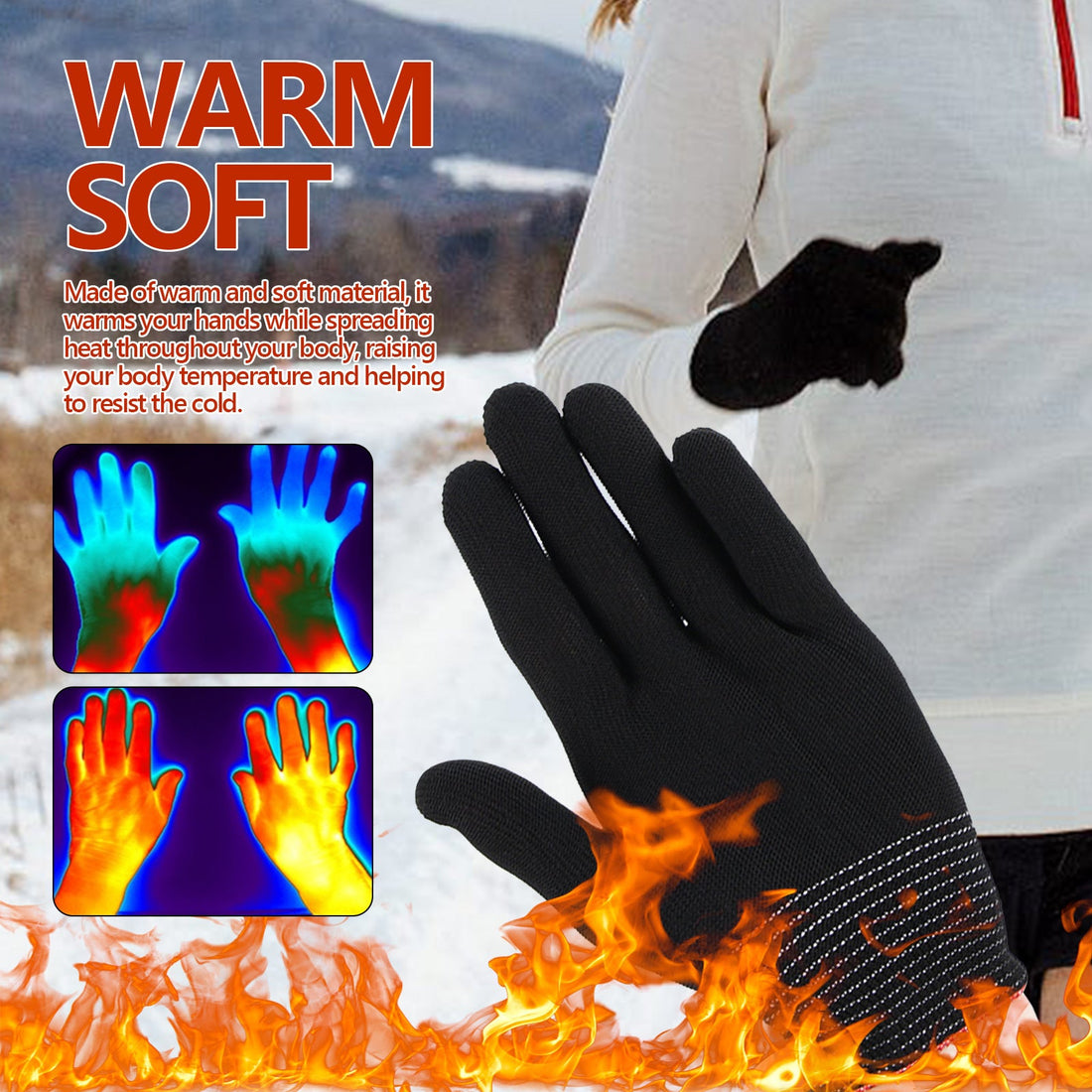 Nylon Winter Gloves For Outdoor Sports Activities