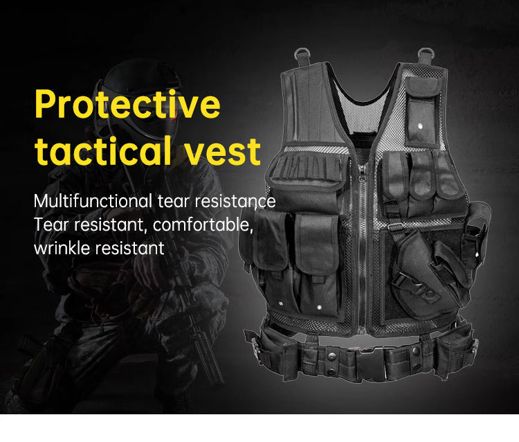 Outdoor Multi-Pocket Camouflage Training Utility Vest