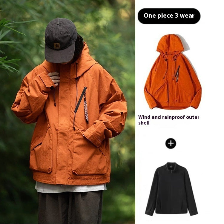 Men's Women's Spring Windproof Waterproof Hooded Outdoor Jacket