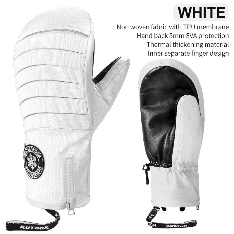 Winter Ski Mittens Waterproof Windproof Thermal Gloves