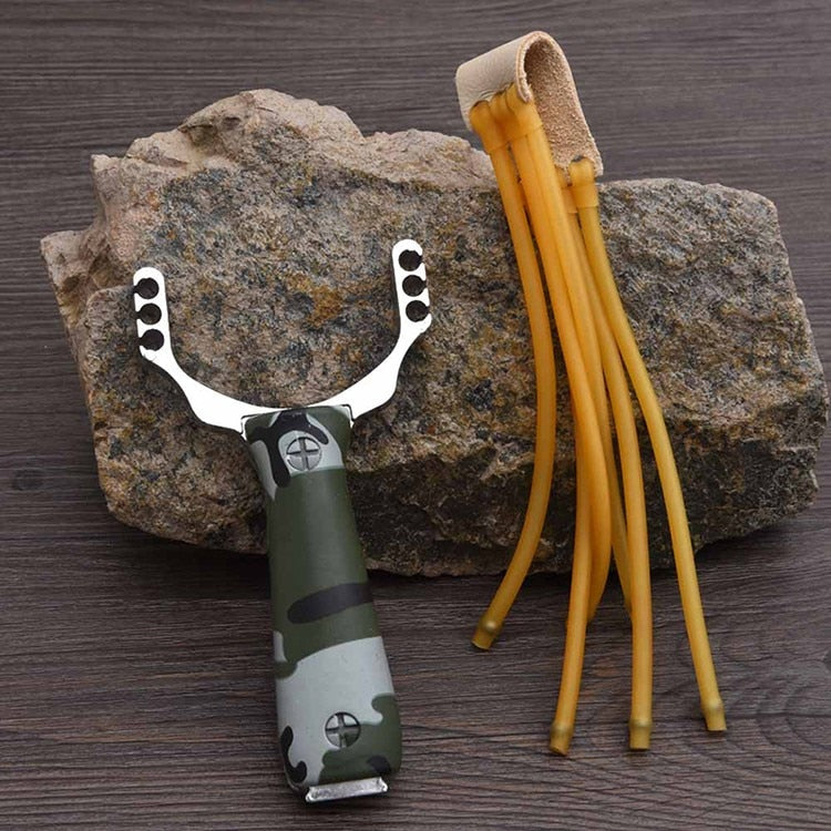 Stainless Steel Slingshot Outdoor Shooting Recreational Practice Gear
