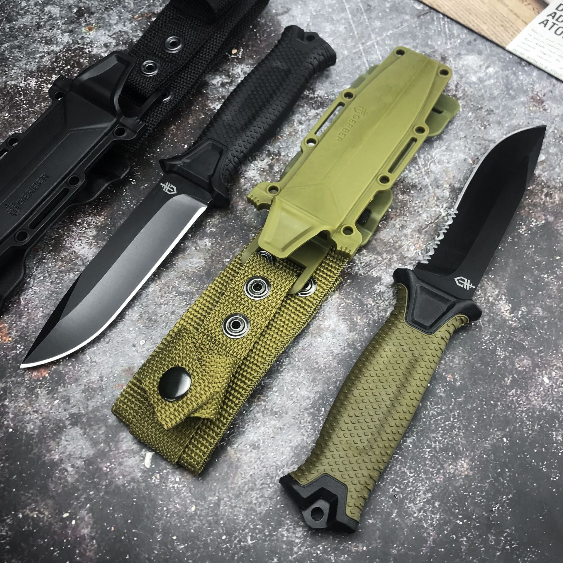 Outdoor Wilderness Straight Utility Knife Collection
