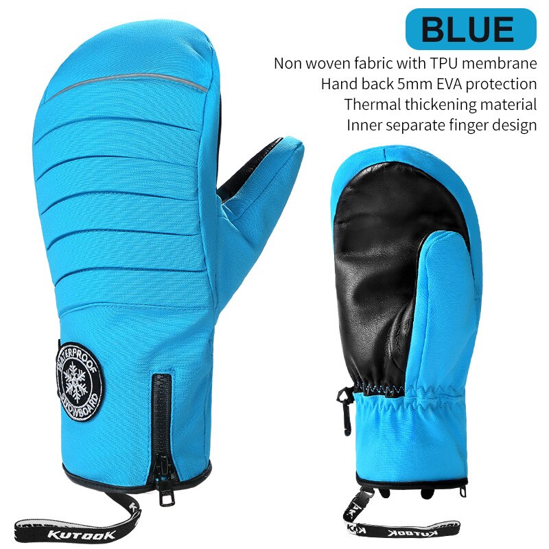 Winter Ski Mittens Waterproof Windproof Thermal Gloves