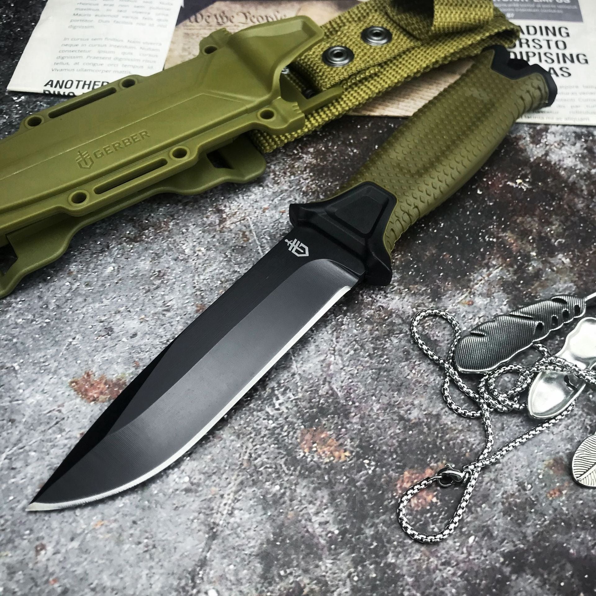 Outdoor Wilderness Straight Utility Knife Collection