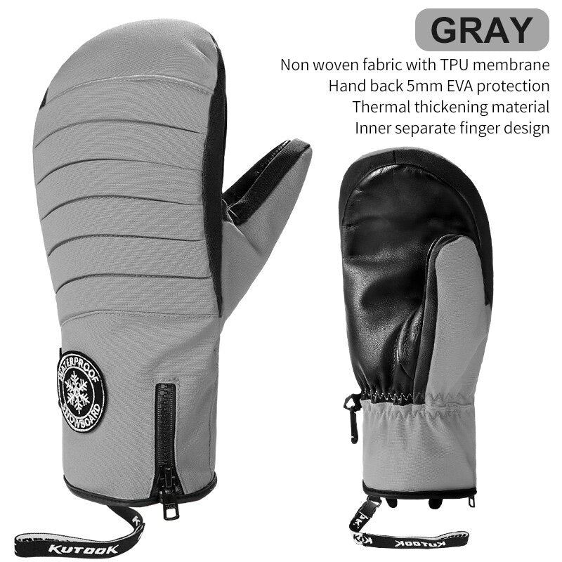 Winter Ski Mittens Waterproof Windproof Thermal Gloves