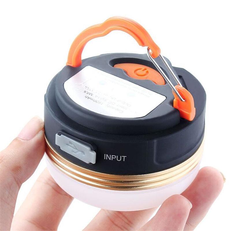 Mini Portable 3W LED Waterproof USB Rechargeable Camping Light