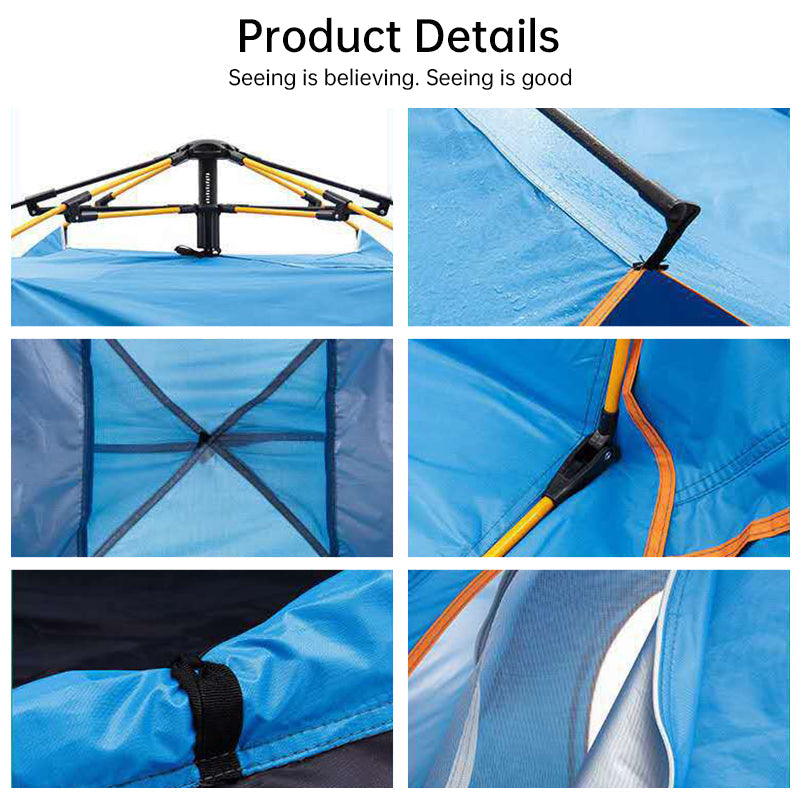 Quick Deploy Green White Outdoor Camping Tent