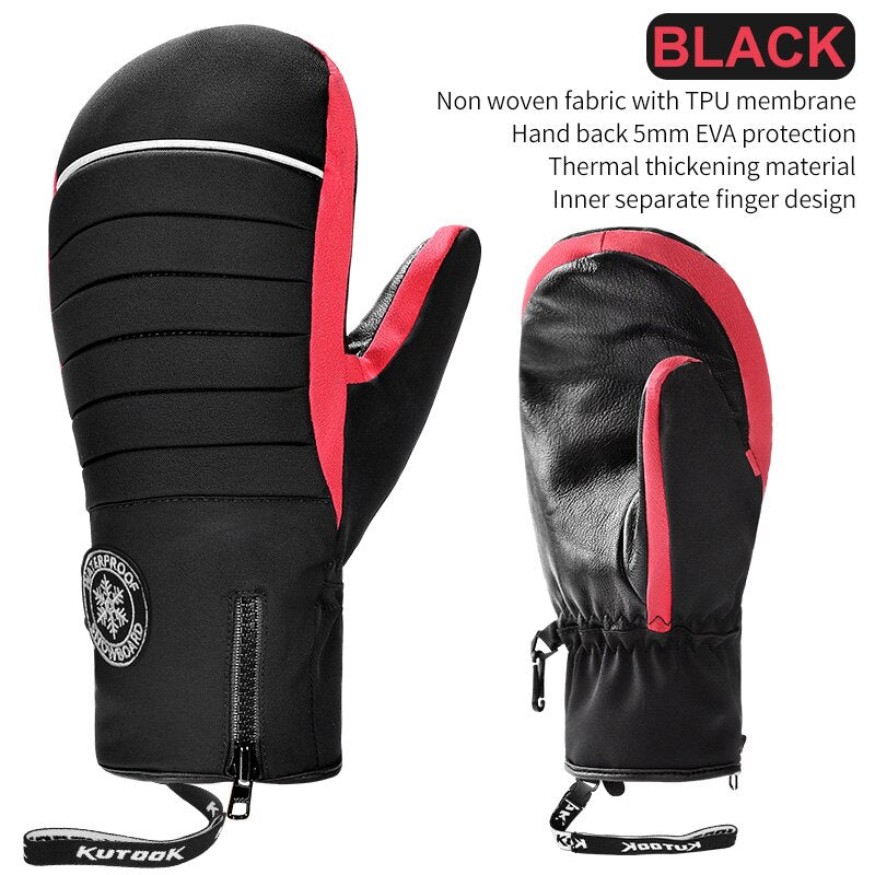 Winter Ski Mittens Waterproof Windproof Thermal Gloves