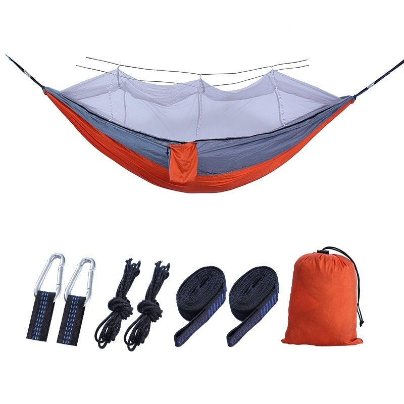210T Nylon Outdoor Anti-Mosquito Camping Hammock