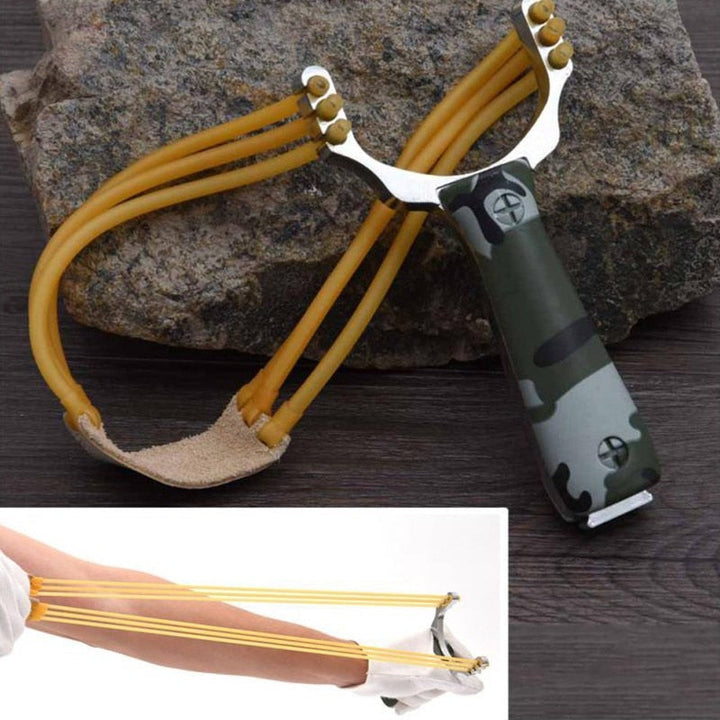 Stainless Steel Slingshot Outdoor Shooting Recreational Practice Gear