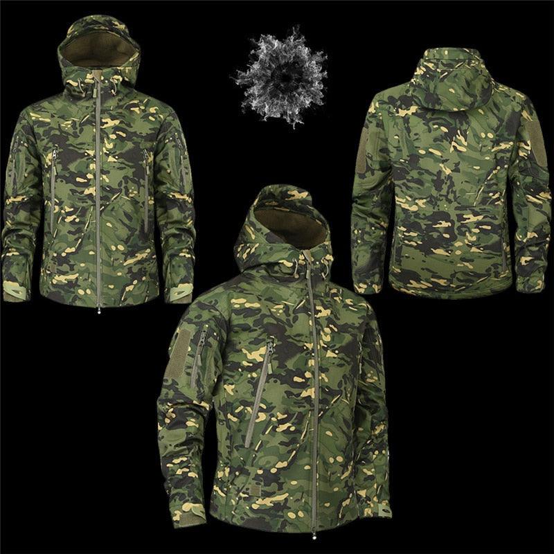 Men's Camouflage Waterproof Hooded Winter Outdoor Jacket