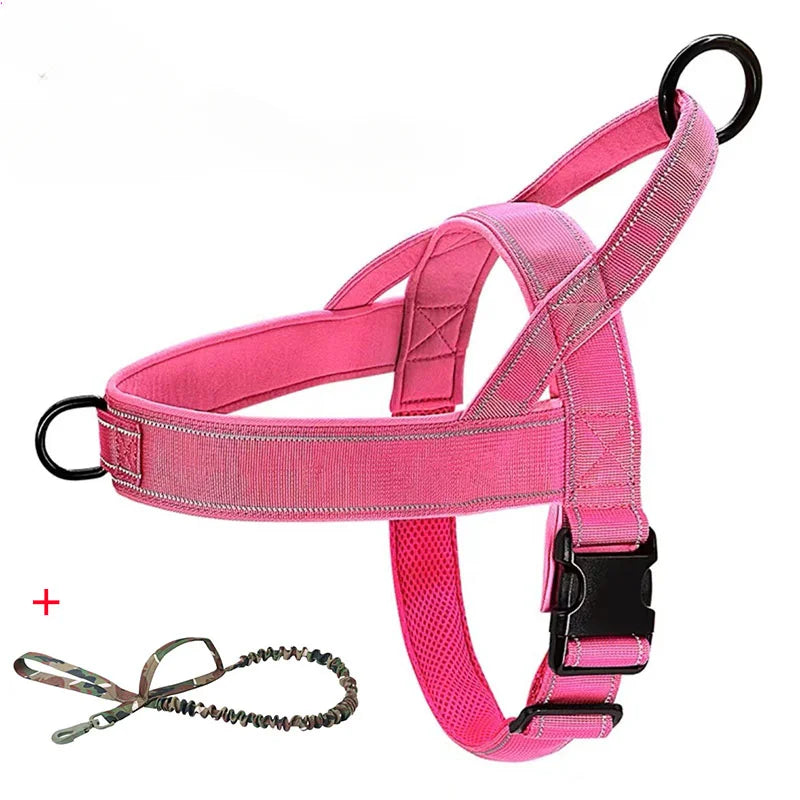 Dog Tactical Vest Nylon Outdoor Water-Repellent Dog Clothing Large and Medium-sized Dog Training Vest Harness Traction