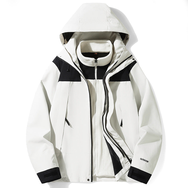 Men's Women's Three-in-One Detachable Outdoor Jacket