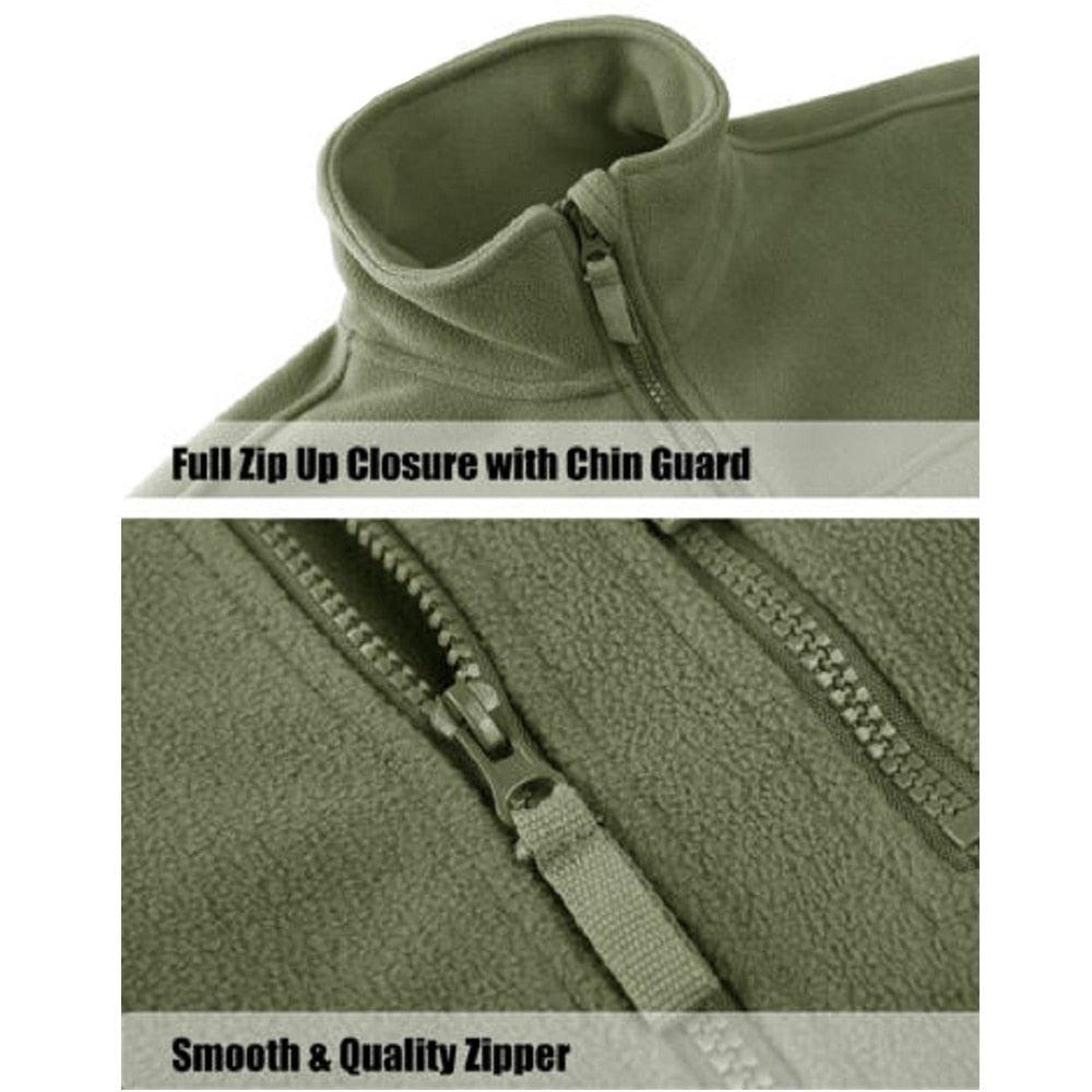 Men's Warm Multi-Pocket Outdoor Tactical Fleece Jacket