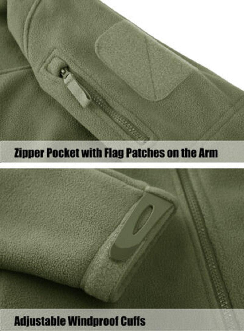 Men's Warm Multi-Pocket Outdoor Tactical Fleece Jacket
