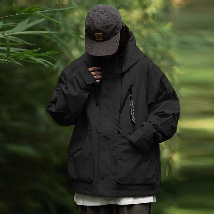 Men's Women's Spring Windproof Waterproof Hooded Outdoor Jacket