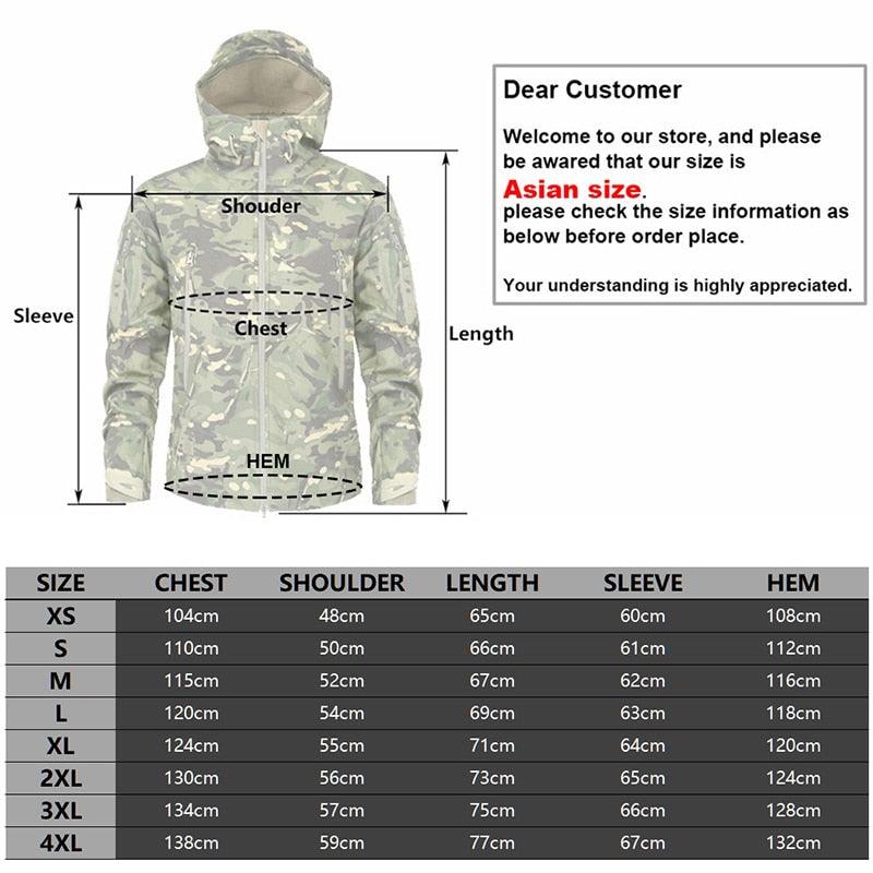 Men's Camouflage Waterproof Hooded Winter Outdoor Jacket