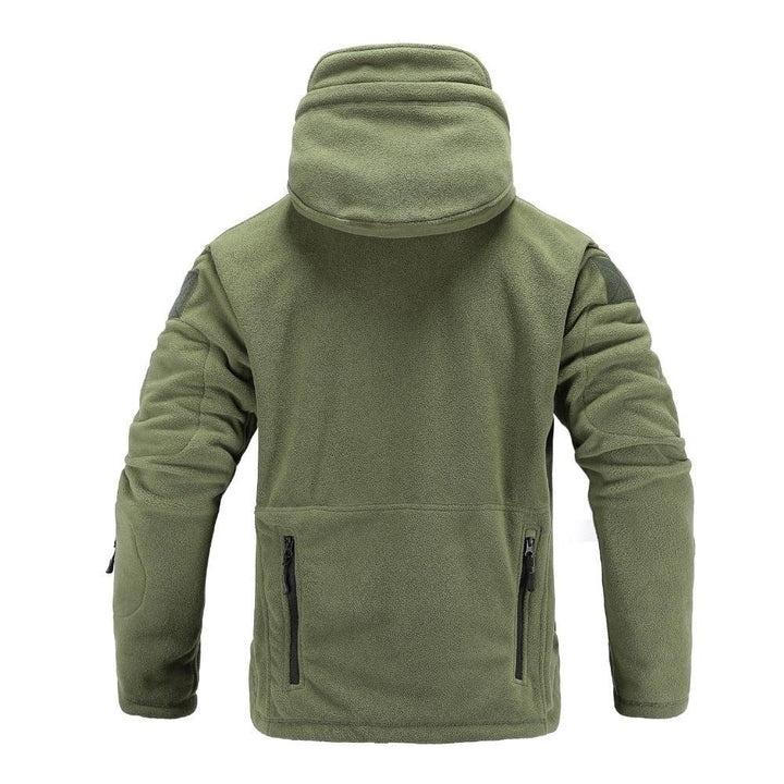 Outdoor Tactical Fleece Jacket Lightweight Uniform Soft Casual Hooded Jacket Thermal Fleece Coat Jacket With Hood Outdoor Sport Hiking Camping Clothing Training Jackets Men Thermal Warm Autumn Clothing