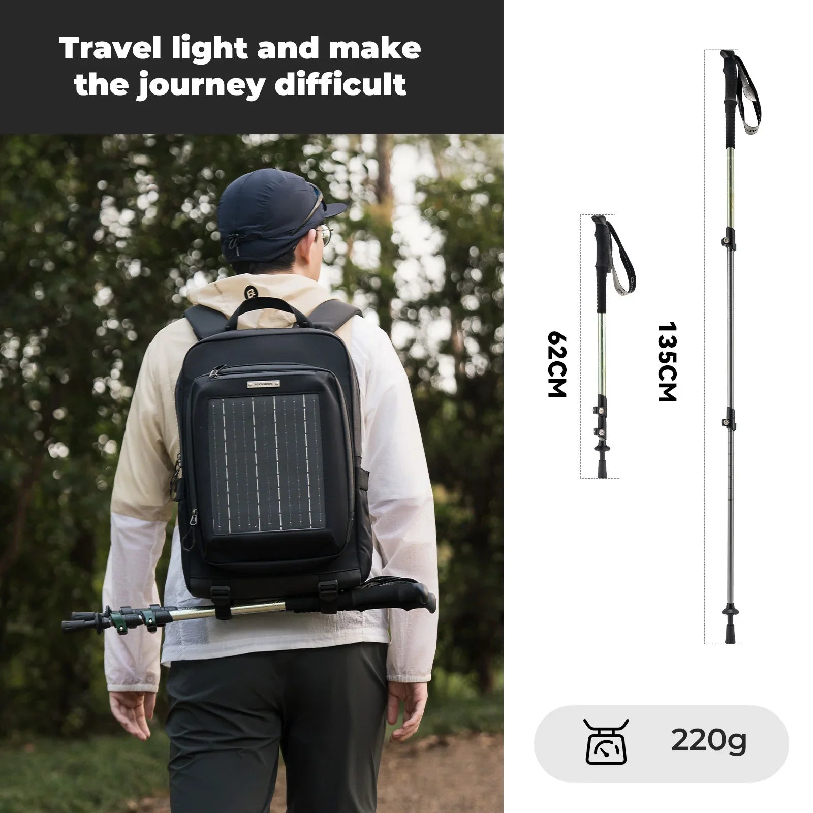 Ultra-Light 3-Section Trekking Pole